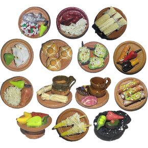 JDProvisions Miniature Mexican Fiesta Clay Pretend Food Decorations Arts Day of The Dead Offerings Dia De Los Muertos Ofrendas Cinco de Mayo (5)
