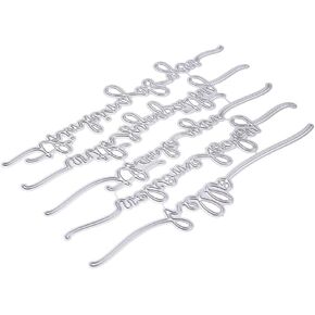 Silver Creative Word Cutting Dies Stencil DIY Scrapbooking Embossing Album Paper Card for Card Making On Prime for Scrapbooking Photo Abulm, Scrapbooking Die-Cuts