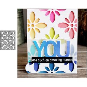 Petal Hollow Out Frame Metal Die Cuts, Petal Hollow Out Frame Background Cutting Dies Cut Stencils for DIY Scrapbooking Cards Decorative Embossing Paper Dies for Scrapbooking Card Making