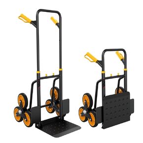 DNA MOTORING 2 in 1 Heavy Duty Stair Climbing Trolley Dolly, 330lbs Capacity Stair Climber Hand Truck, 6 Wheels Stair Dolly, w/Telescopic Handle, TOOLS-00755