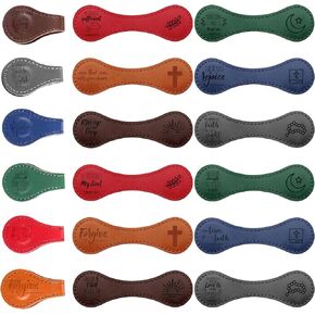24 Pcs Father Church Gifts Christian Magnetic Bookmarks Bulk Religious Leather Clips Bible Verse Bookmarks Magnetic Page Markers Scripture Church Gifts for Book Lovers Club Readers (Classic)