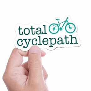 Total Cyclepath Mountain Bike Sticker - MTB Frame Decal - Funny Get Outside Bicycle Trails Sticker, Hardtail Biking Gift for Cyclists