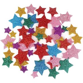 270 Pcs Self Adhesive Star Foam Stickers Colorful Glitter Star Stickers Card Making Stickers Decorative Stickers for Scrapbooking Arts and Craft Stickers for Kids