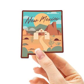 Desert Landscape New Mexico Bumper Sticker, Albuquerque Santa Fe NM Gift, Southwest Decal for Hydroflask