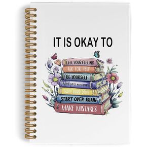 Book Lovers Gifts Spiral Notebook, Read Lined Journal Notebook, Read Books Be Kind Stay Weird Notebook for School Work, Bookish Office Supplies Gifts for Book Lovers Kids Librarian, 5.5X8.3Inch