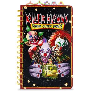 Killer Klowns From Outer Space 5-Tab Spiral Notebook With 75 Sheets | Notepad Journal, Stationery Paper | 5 x 8 Inches