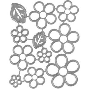 Silver Flower Petal Cutting Dies Embossing Die Cuts Templates for DIY Scrapbooking Album Party Invitation Birthday Card Making Accessory Flower Cutting Dies, Die-Cutting and Embossing