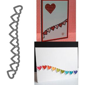 Heart Shaped Hollow Lace Metal Cutting Dies for Card Making, Paper Embossing Die Cuts Kit Templates Supplies, Photo Frame Album DIY Scrapbooking Stencils Sets