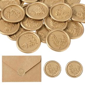 25 Pcs Flower Wax Seal Stickers Wax Seal Stamp Kit Self Adhesive Sealing Wax Envelope Stickers for Wedding Envelopes, Invitation, Christmas, Gift Wrapping
