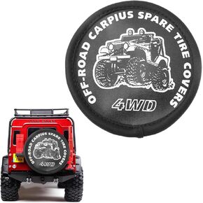 1/10 RC Simulation Spare Tires Cover Leather Tyres Dustproof Cover for 4.52"-4.72" Tires Compatible with 1:10 Crawler Truck Car Traxxas TRX4 Axial SCX10 III RC4WD D90 TF2 Gen8 RR10