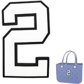Bag Charms for Bogg Bag,Decorative Bog bag Accessories Insert Number Charm for Original Bog Rubber Beach Tote White Number