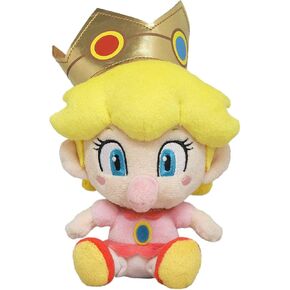Little Buddy LB Super Mario All Star Collection 1249 Baby Peach Plush, 6", Yellow