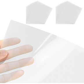 Clear Plastic Sheets, 20PCS Blank Mylar Stencil Sheets, Clear Plastic Sheets for DIY Crafting, Laser Cutting, Embossing – Durable, Flexible, Reusable Template Material（11.8" x 11.8"）
