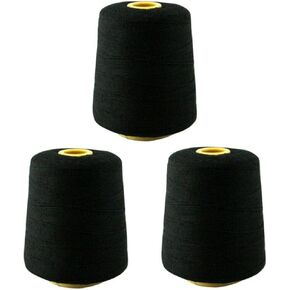 Cutex 3 Cones Black Portable Hand Held Bag Closer Machine Thread - 8 Oz. Cones