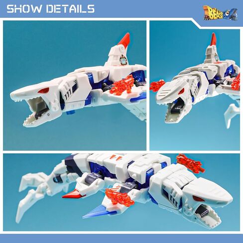 52TOYS BEASTBOX BB-17GW Great White Deformation Toys Action Figure, Converting Toys in Mecha and Cube, Perfect Birthday Party Gift for Teens and Adults, Based on Shark in Saudi Arabia