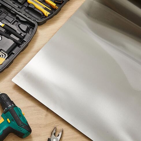 430 Stainless Steel Sheet Metal 48" x 96" 24GA Metal Plates Panel #4 Brushed Finish for Magnetic Mount Board Wall Food Truck Restaurant Crafting Kitchen Floor Trailer Garage Gym Office in Saudi Arabia
