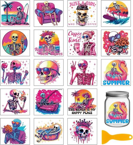 GLOBLELAND 18 Sheets Marine Life Transfer Stickers 3.9x3.6inch Colorful Sea Turtle Octopus Jellyfish Dolphin Home Decals Cup Transfer Decals for Furniture Vase Glass Art Crafts Decorations in Saudi Arabia