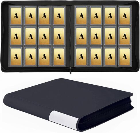 12-Pocket Toploader Binder, Holds 480 Toploaders, Sports, Trading & TCG/MTG Card Storage, Compatible with 3"x4" Top Loader (Black) in Saudi Arabia
