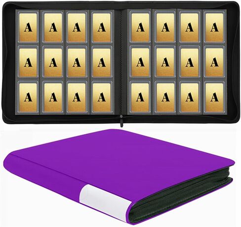 12-Pocket Toploader Binder, Holds 480 Toploaders, Sports, Trading & TCG/MTG Card Storage, Compatible with 3"x4" Top Loader (Black) in Saudi Arabia