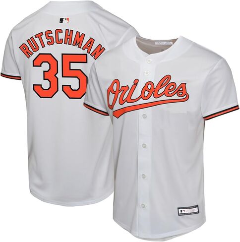OuterStuff Adley Rutschman Baltimore Orioles MLB Kids Youth 8-20 White Home Player Jersey in Kuwait