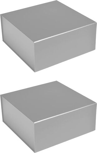 مربع Cecobox 5pc غير اللامع مع غطاء مغناطيسي لتعبئة الهدايا (10 "x10" x4.5 "، أبيض) in Kuwait