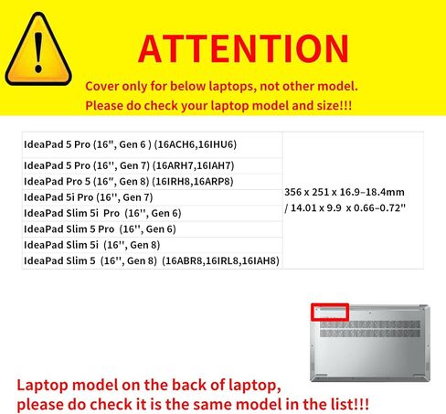 غطاء حالة الكمبيوتر المحمول لـ Lenovo IdeaPad 5 Pro Gen 6 7 8 16 Inda/IdeaPad Slim 5i Pro 16 2023 [ليس نماذج أخرى] دفتر كمبيوتر محمول حقيبة الكمبيوتر الواقية من الجلد (16 بوصة ، أزرق) in Kuwait