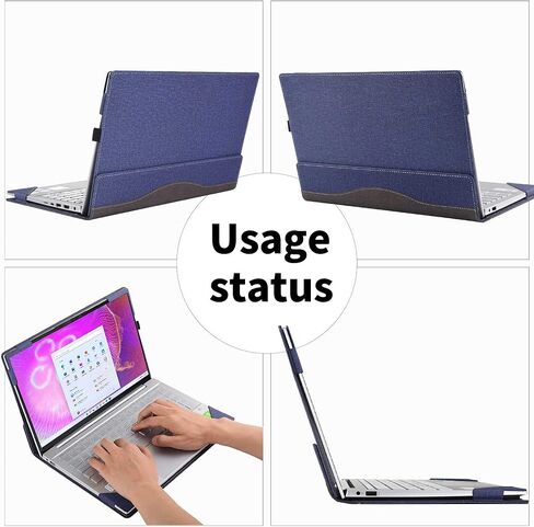 غطاء حالة الكمبيوتر المحمول لـ Lenovo IdeaPad 5 Pro Gen 6 7 8 16 Inda/IdeaPad Slim 5i Pro 16 2023 [ليس نماذج أخرى] دفتر كمبيوتر محمول حقيبة الكمبيوتر الواقية من الجلد (16 بوصة ، أزرق) in Kuwait