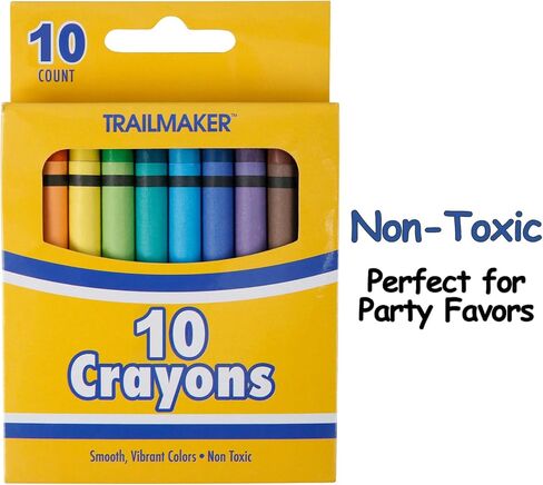 Trail Maker 100 Pack Crayons Bulk for Kids ، Classroom - Wholesale Wholk Wax Coloring Crayons Party Party Party Party Bulk ، 10 لكل مجموعة فن الصندوق in Saudi Arabia