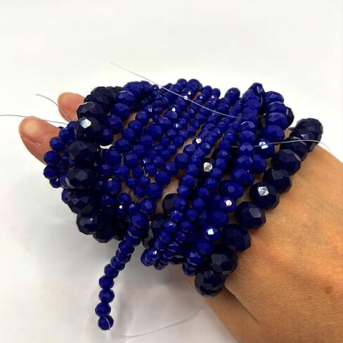 780pcs Briolette Crystal Glass حبات لصنع المجوهرات ، 3-10 ملم حبات كريستالية حمراء من 3 إلى 10 ملم للأساور ، روندل زجاجية بالتجميد لحرف نبيذ سحر الرياح in Kuwait