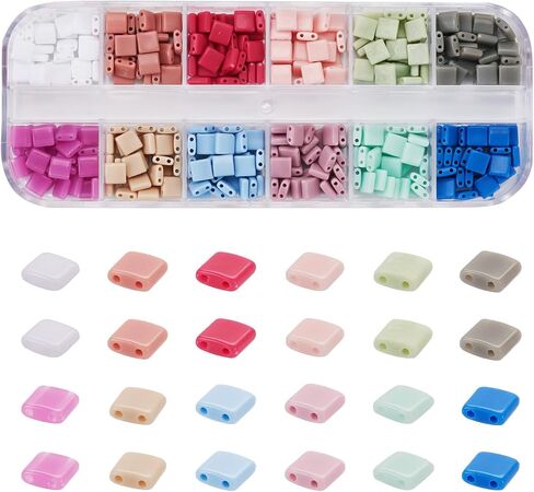Pandahall 480pcs الحجر الهيماتيت Tila قوس قزح الهيماتيت مسطح الفاصل الفاصل الفضفاض in Saudi Arabia