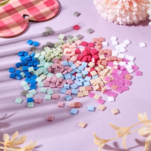 Pandahall 480pcs الحجر الهيماتيت Tila قوس قزح الهيماتيت مسطح الفاصل الفاصل الفضفاض in Saudi Arabia