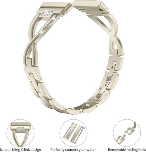 Wearlizer Metal Band Compatible with Fitbit Versa 4 3/Sense 2 1 Bands Women in Kuwait