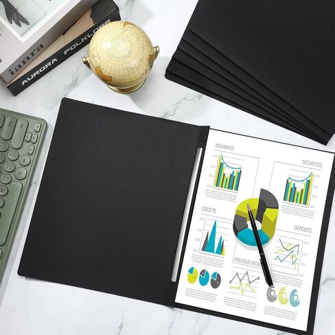 30 PCS 8.5 '' X 11 '' COVERBoard Covers ، 3 '' السعة السعة المعدنية الشق مع الضاغط ، وحجم الحروف ، ومجلد تقرير العرض لربط التقارير ، ومستندات المقترحات (الأزرق) بدقة (الأزرق) in Kuwait