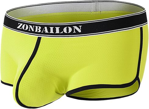Men's Boxer Briefs With Ball Pouch Bulge Enhancing Mesh and Breathable Underwear 3Pack Black/Light Grey/Blue-L in Saudi Arabia