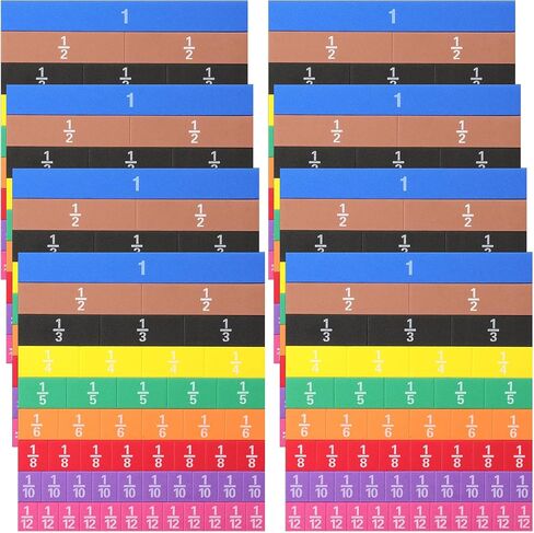 30 Sets Fraction Tiles Set for Math Classroom Fractions Manipulatives Math Learning Manipulatives for Home School Supplies in Saudi Arabia