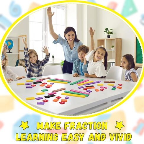 30 Sets Fraction Tiles Set for Math Classroom Fractions Manipulatives Math Learning Manipulatives for Home School Supplies in Saudi Arabia