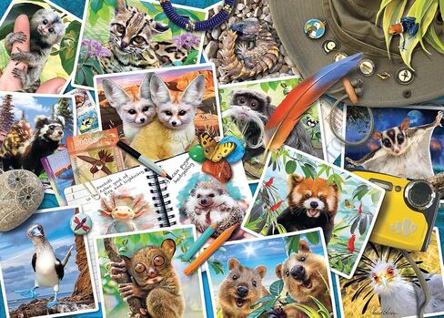Ravensburger Traveler's Animal Journal 1000 قطعة Jigsaw Puzzle للبالغين - 12000607 - أدوات مصنوعة يدويًا ، مصنوعة في ألمانيا ، كل قطعة تتناسب معًا بشكل مثالي in Saudi Arabia