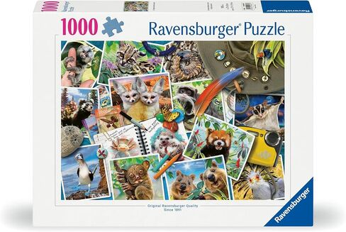 Ravensburger Traveler's Animal Journal 1000 قطعة Jigsaw Puzzle للبالغين - 12000607 - أدوات مصنوعة يدويًا ، مصنوعة في ألمانيا ، كل قطعة تتناسب معًا بشكل مثالي in Saudi Arabia