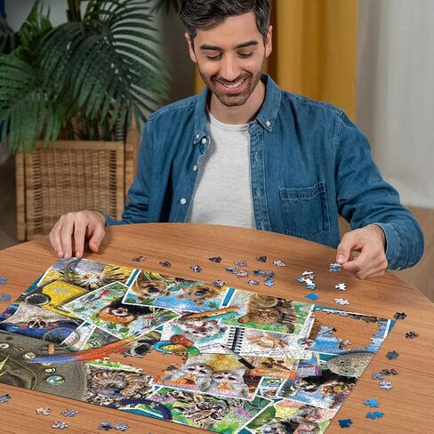 Ravensburger Traveler's Animal Journal 1000 قطعة Jigsaw Puzzle للبالغين - 12000607 - أدوات مصنوعة يدويًا ، مصنوعة في ألمانيا ، كل قطعة تتناسب معًا بشكل مثالي in Saudi Arabia
