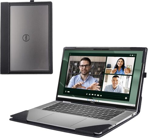حالة غلاف الكمبيوتر المحمول لـ Dell Latitude 16 7650/7640 كمبيوتر محمول (لا يعمل مع نماذج Dell الأخرى). 2-in-1 PU الجلود القابلة للفصل كمبيوتر محمول (خليط رمادي) in Kuwait