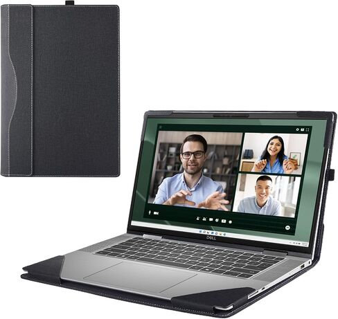 Laptop Cover Case for Dell Latitude 16 7650/7640 Notebook PC (NOT Working with Other Dell Models). 2-in-1 PU Leather Detachable Notebook Sleeve (Patchwork Gray) in Saudi Arabia