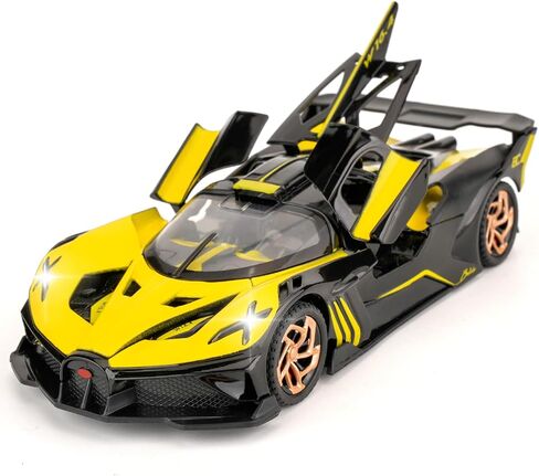BDTCTK 1/32 BUGATTI BOGATTI BOLIDE SPORTS MODEL CAR ، سبيكة الزنك ، تسحب سيارة مع صوت وضوء للأطفال هدية بوي بوي (الأزرق) in Kuwait