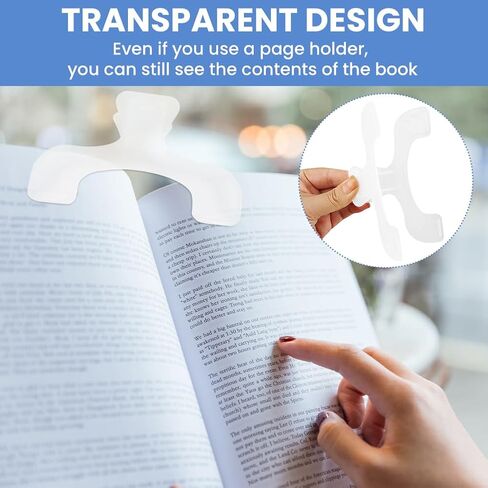 2pcs مقاطع الكتب الشفافة للكتاب صفحة صفحة إشارة مرجعية صفحة مفتوحة للمعلمين والطلاب والكتاب ، مثالي للفصل الدراسي ، المكتب (اللون: واضح) in Kuwait