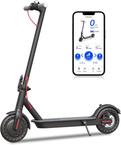 سكوتر كهربائي للبالغين ، 350W/MAX 500W محرك ، سرعة قصوى 19 ميلاً في الساعة ، 8.5 "إطارات الصلبة الدراجات البخارية السريعة ، كبوتر من الرياضة الطويلة الطويلة المدى للانتقال مع نظام الكبح المزدوج ، التحكم في التطبيق in Saudi Arabia
