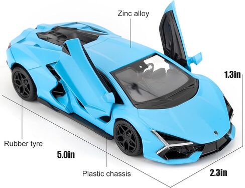 1/36 Lamborghini Reventon Toy Car, Model Car with Pull Back Function, Model Toys with Open Door, Suitable for Collection and Gift for Kids Toys (Blue) in Kuwait