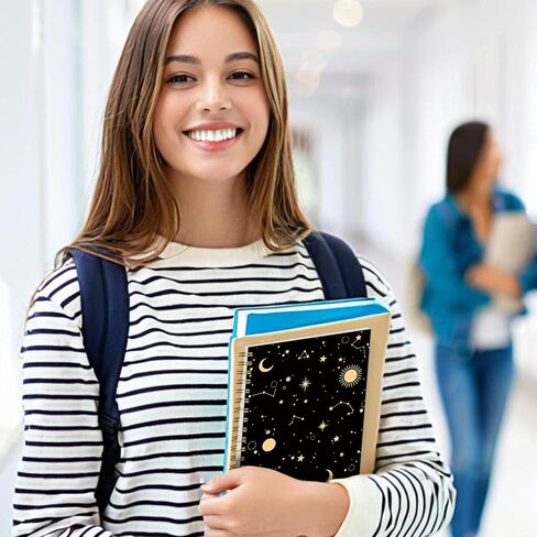 مجلة دفاتر دوامة للنساء للنساء ، مجلة A5 Hardcover Journal ، 120 صفحة ورقة سميكة ، قضت الكلية دفتر الكتابة للمدرسة ، العمل والمكتب 8.3 '× 5.9' (العلم الأمريكي الخشب) in Kuwait