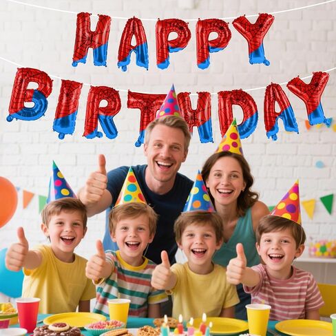 لافتة عيد ميلاد العنكبوت ، العنكبوت الأحمر والأزرق على شبكة الإنترنت ، رسالة عيد ميلاد سعيد لافتة بالون للأولاد in Kuwait