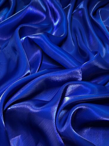 Wet Liquid Shimmery Chiffon Fabric - 100% Polyester - Dreamy Drapery Fabric - Perfect Chiffon Cloth for Formalwear, Overlays & Dance Costumes – Lightweight – 58 Inches Width – 1 Yard (Black) in Saudi Arabia