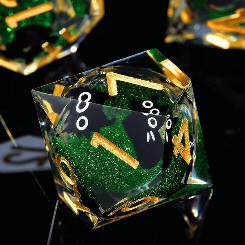 سائل Core Cat dnd dice set 7pcs مع مربع- حادة حادة لطيفة الراتنجات طراز الراتنجات الزنزانة و Dragons Dice for D&D ، ألعاب لعب الأدوار ، RPG ، MTG ، ألعاب الطاولة D20 D12 D10 D8 D6 D6 (Cathead-Purple) in Kuwait
