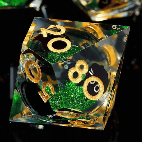 سائل Core Cat dnd dice set 7pcs مع مربع- حادة حادة لطيفة الراتنجات طراز الراتنجات الزنزانة و Dragons Dice for D&D ، ألعاب لعب الأدوار ، RPG ، MTG ، ألعاب الطاولة D20 D12 D10 D8 D6 D6 (Cathead-Purple) in Kuwait